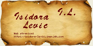 Isidora Lević vizit kartica